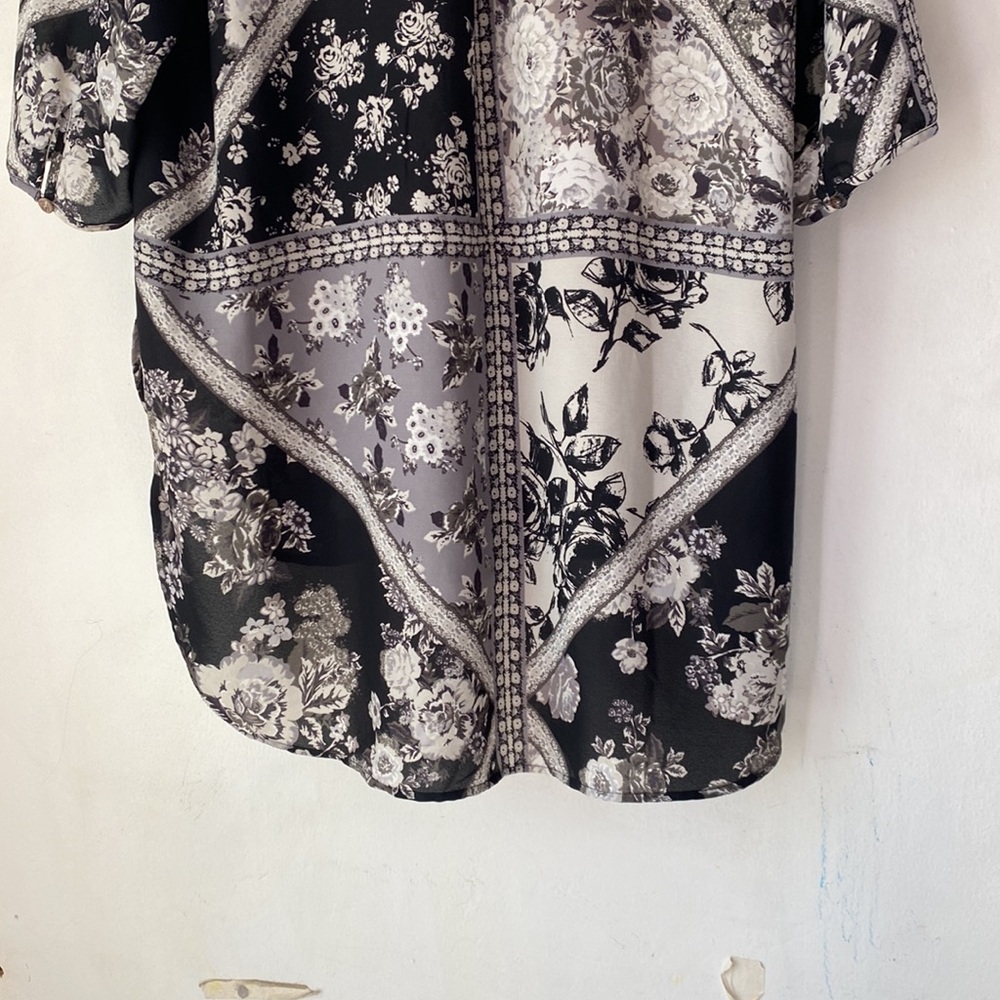 Roz & Ali 1X Floral Print Tunic Top - Picture 10 of 12